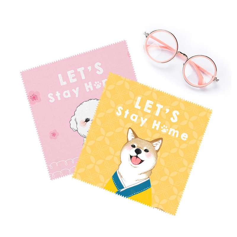 Strawberry half pond original design Dog year than Bear Shunsuke Shiba Inu comfortable universal cleaning rag screen wiping glasses cloth