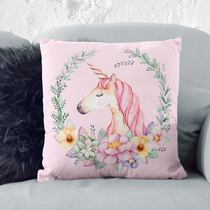 Strawberry Bantang original Nordic girl heart unicorn comfortable cotton linen cushion creative gift pillow core