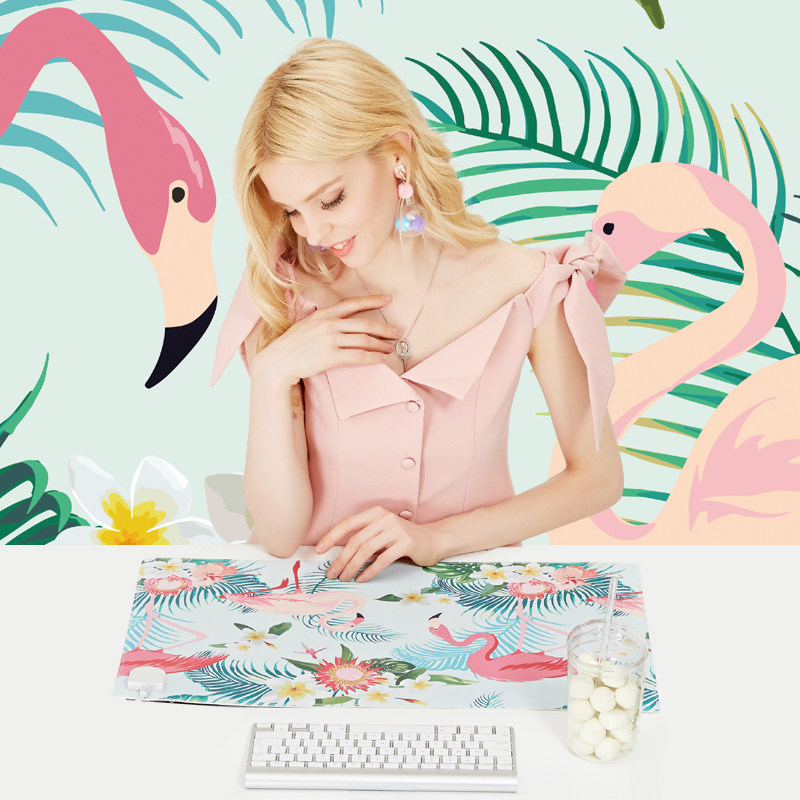 Two Pieces 88 Discount Unicorn Teenage Girl Hearts Jack Electric Heating Table Mat Desk Warmer Hand Heating Writing Mat Girls Cute