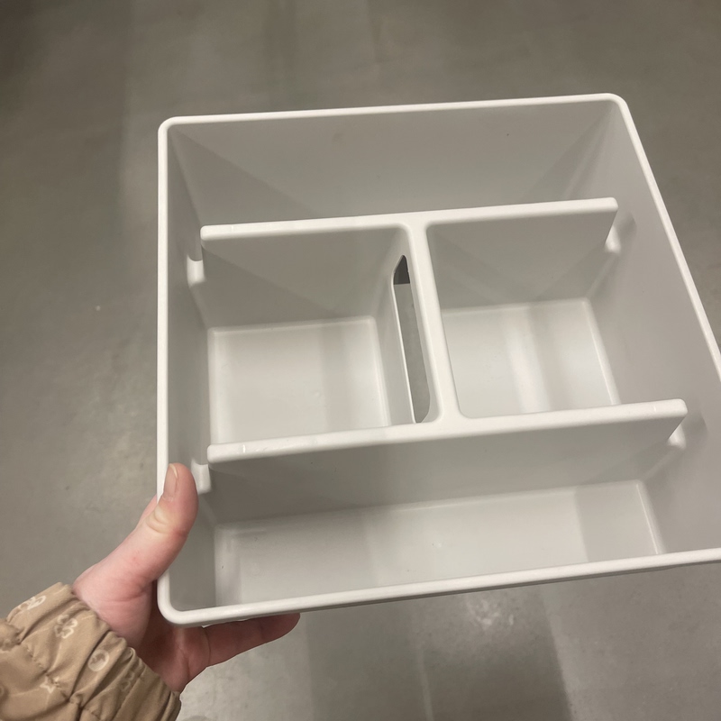 Ikea Vanglöda Storage Box with Divided Compartments, Light Gray, for Organizing and Cleaning Tools