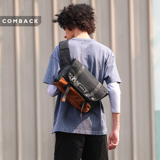 COMBACK原创时尚男死飞骑行防水斜挎包休闲旅行背包潮流情侣背包