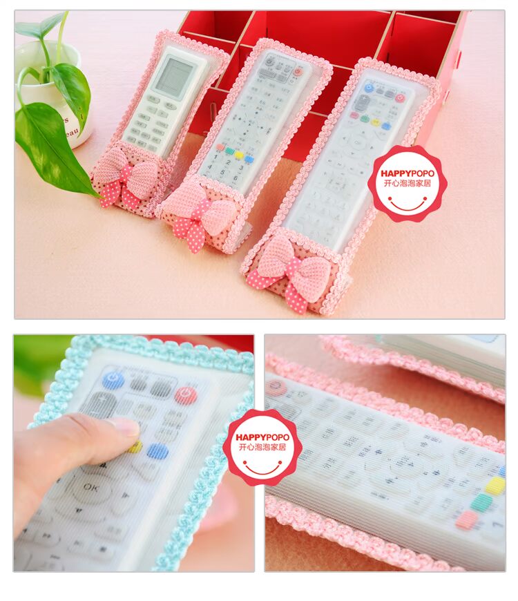 Hạnh phúc bong bóng vải vườn điều khiển từ xa đặt ren trong suốt TV điều hòa không khí điều khiển từ xa bảo vệ che bụi che tấm che nắng