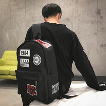 Han Edition Youth Canvas School Bag Men Fashion Trends Street Yingren Campus Students Double Shoulder Bag Computer Travel Backpack