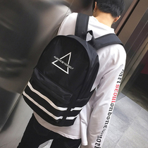 Japan-ROK Backpack Canvas Bag Men Fashion Trends Yinglun College Wind Junior High School College Student Travel Double Shoulder Bag