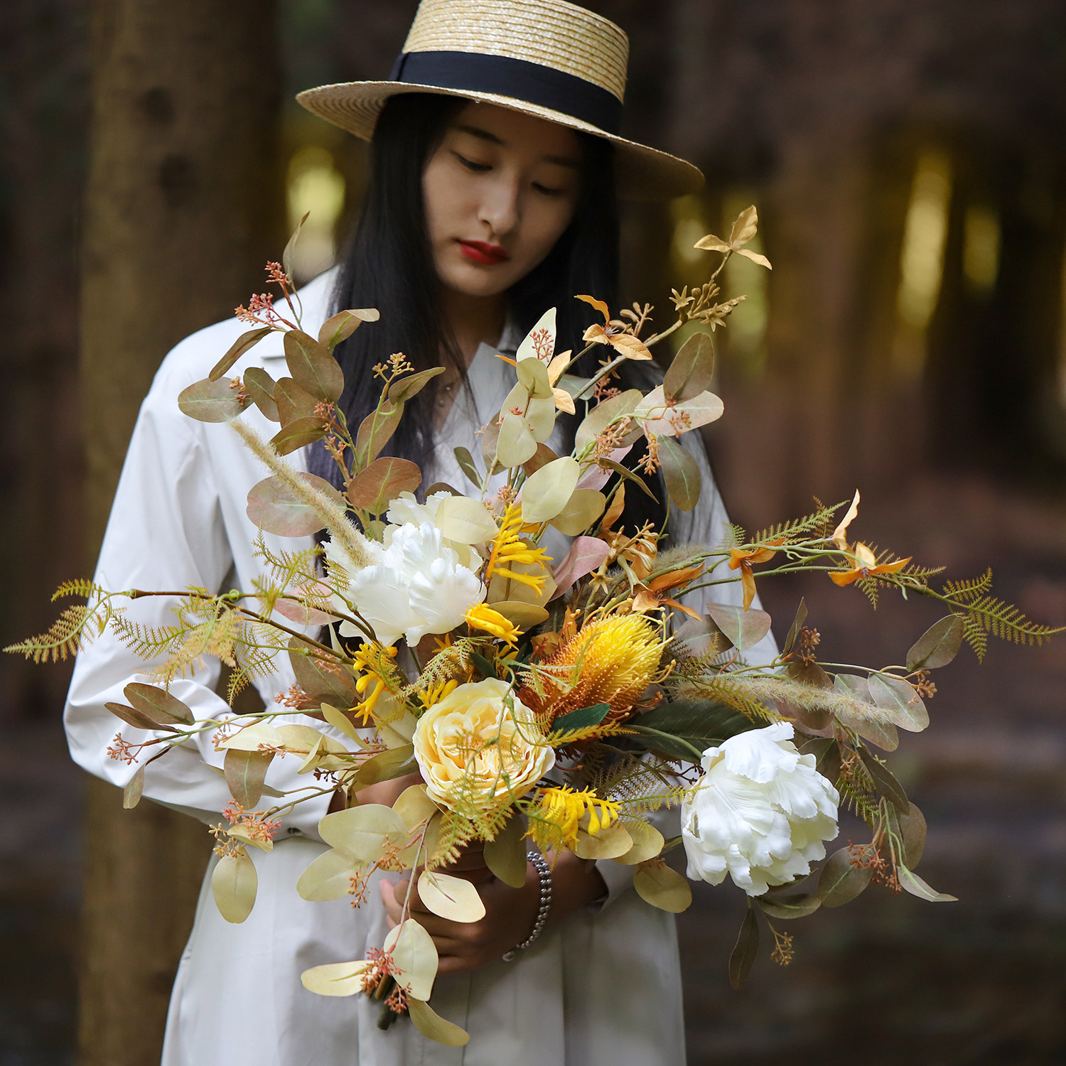 ins can salt can sweet emulation flower bouquet hold flower fake florist home decoration pint living room soft decoration