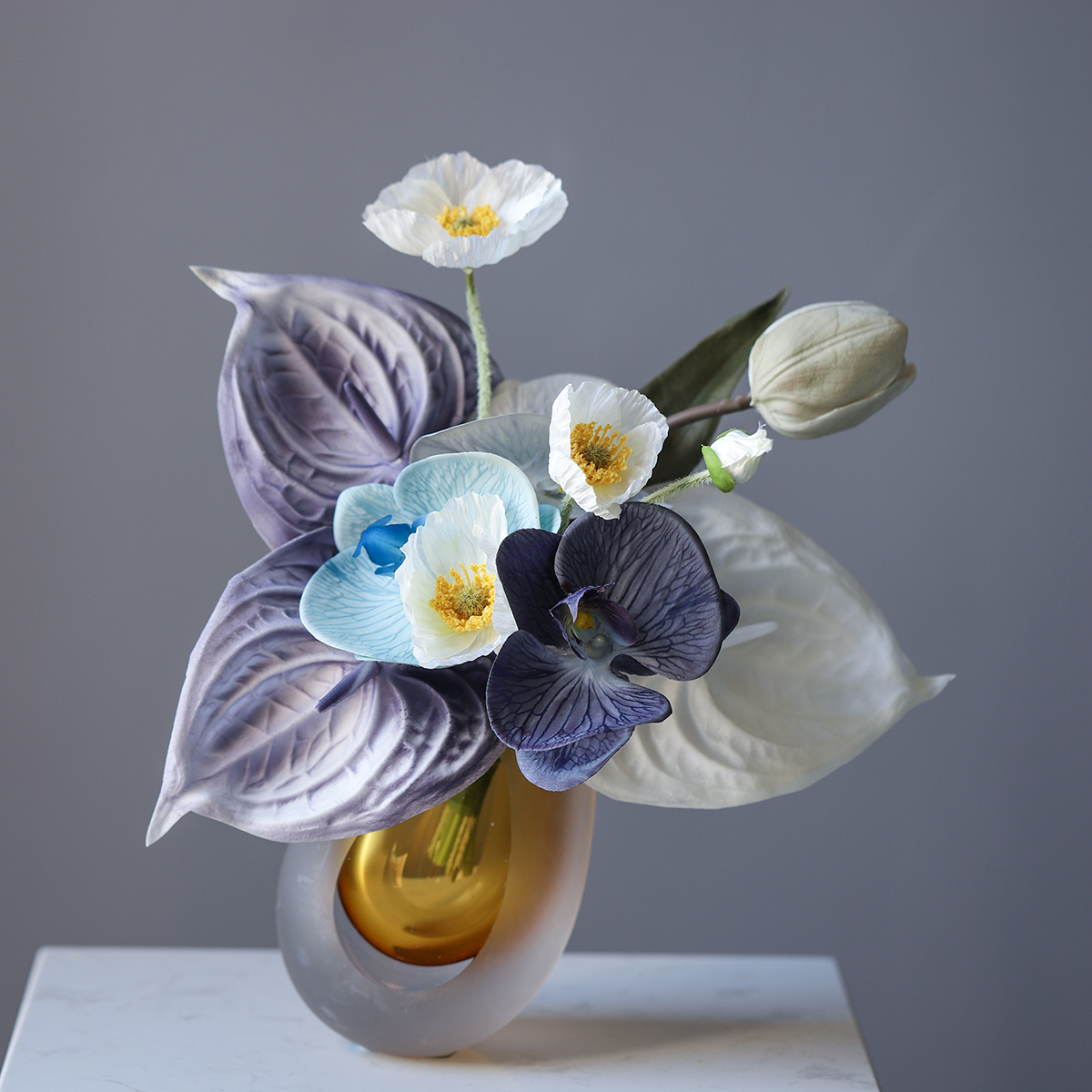 Italicate Cute Light Extravaganza Net Red Nordic Wind Glass Vase-Like Inter-Board Floral Floral Home Soft Decoration