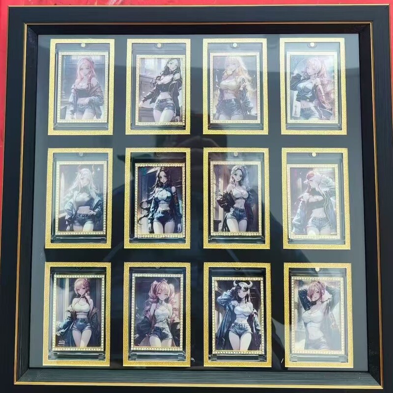 Strong Magnetic Card Brick Pokémon Star Card Nba Yu-Gi-Oh Wall-Mounted Display Rack Display Box Framed