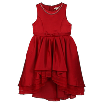 IVY HOUSE Ivy Childrens Clothing Girls Autumn Style Satin Crisp Mesh Dress Dress Elegant