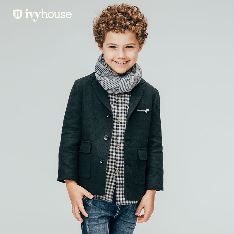 IVY NHÀ Ivy Kids mùa xuân và mùa thu mới Casual thời trang thời trang Thời trang Suit Jacket.