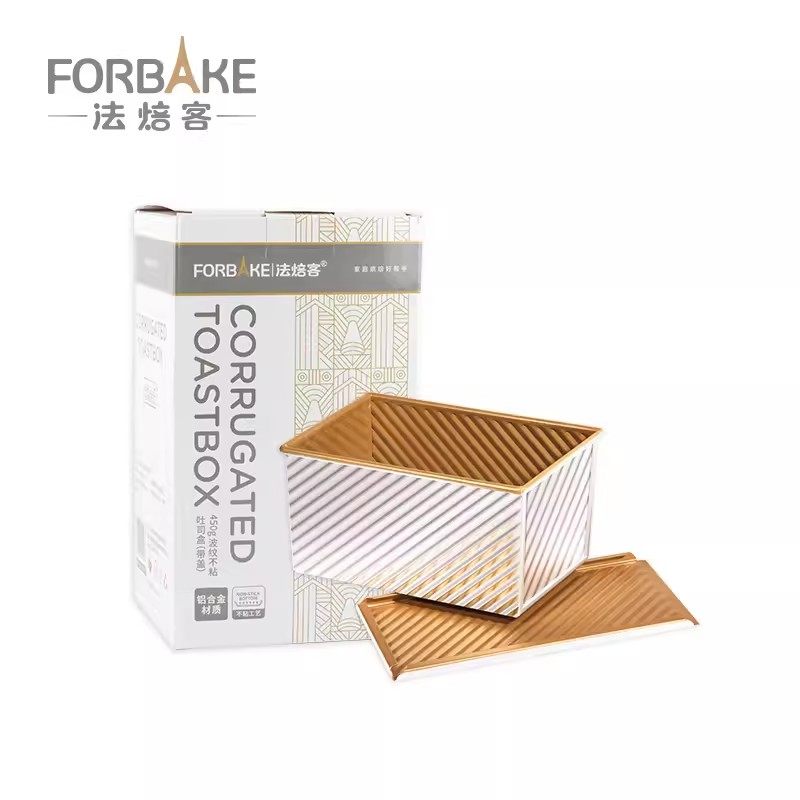 French Bakery Toast Mold Bread Loaf Box 450g with Lid Oven Home Non-Stick Toast Box Baking Tool