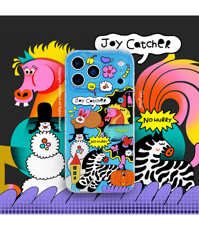 3D Double Layer Bright Blue Animal Flower Illustration JoyCatcher – Pro/Plus/Max/Air – 17, 16, 15, 14, 13, 12 iPhone Case