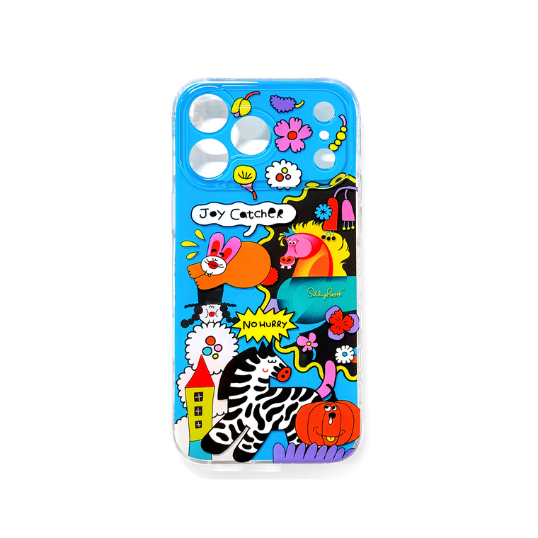 3D Double Layer Bright Blue Animal Flower Illustration JoyCatcher – Pro/Plus/Max/Air – 17, 16, 15, 14, 13, 12 iPhone Case