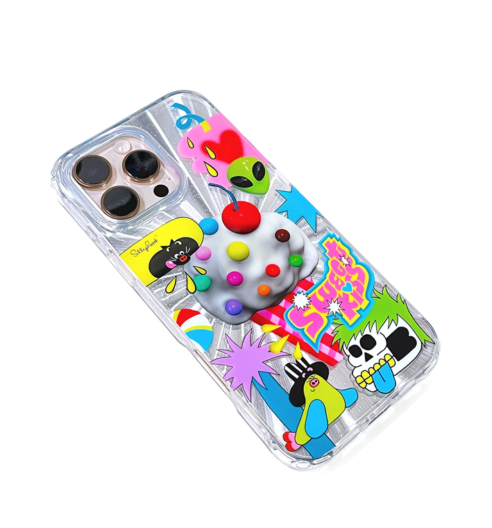 Alien Sun Sweet Kiss Graphic iPhone Case