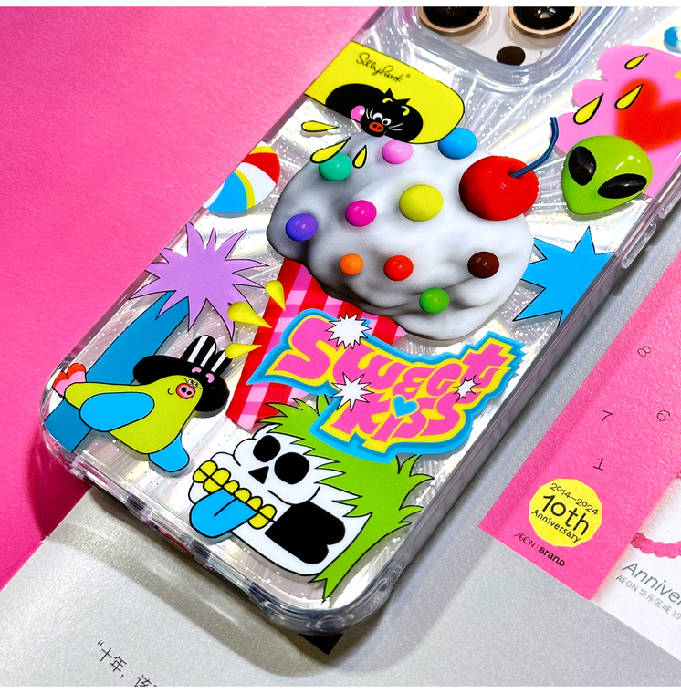 Alien Sun Sweet Kiss Graphic iPhone Case