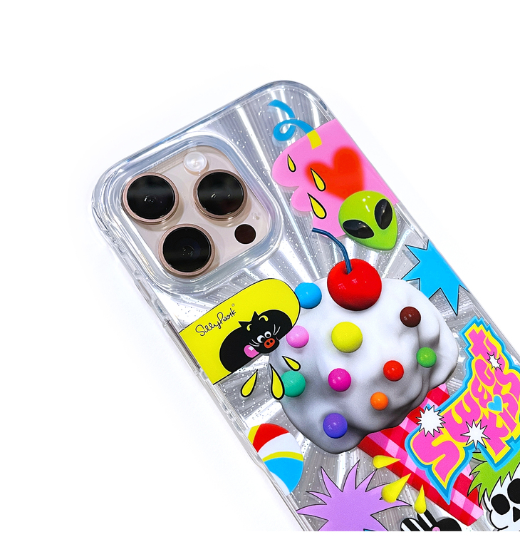 Alien Sun Sweet Kiss Graphic iPhone Case