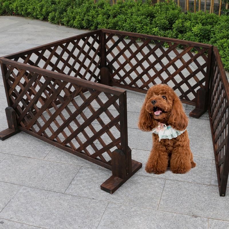 Wooden dog fence indoor small medium large dog dog cage yang tai outdoor dog fence isolation door