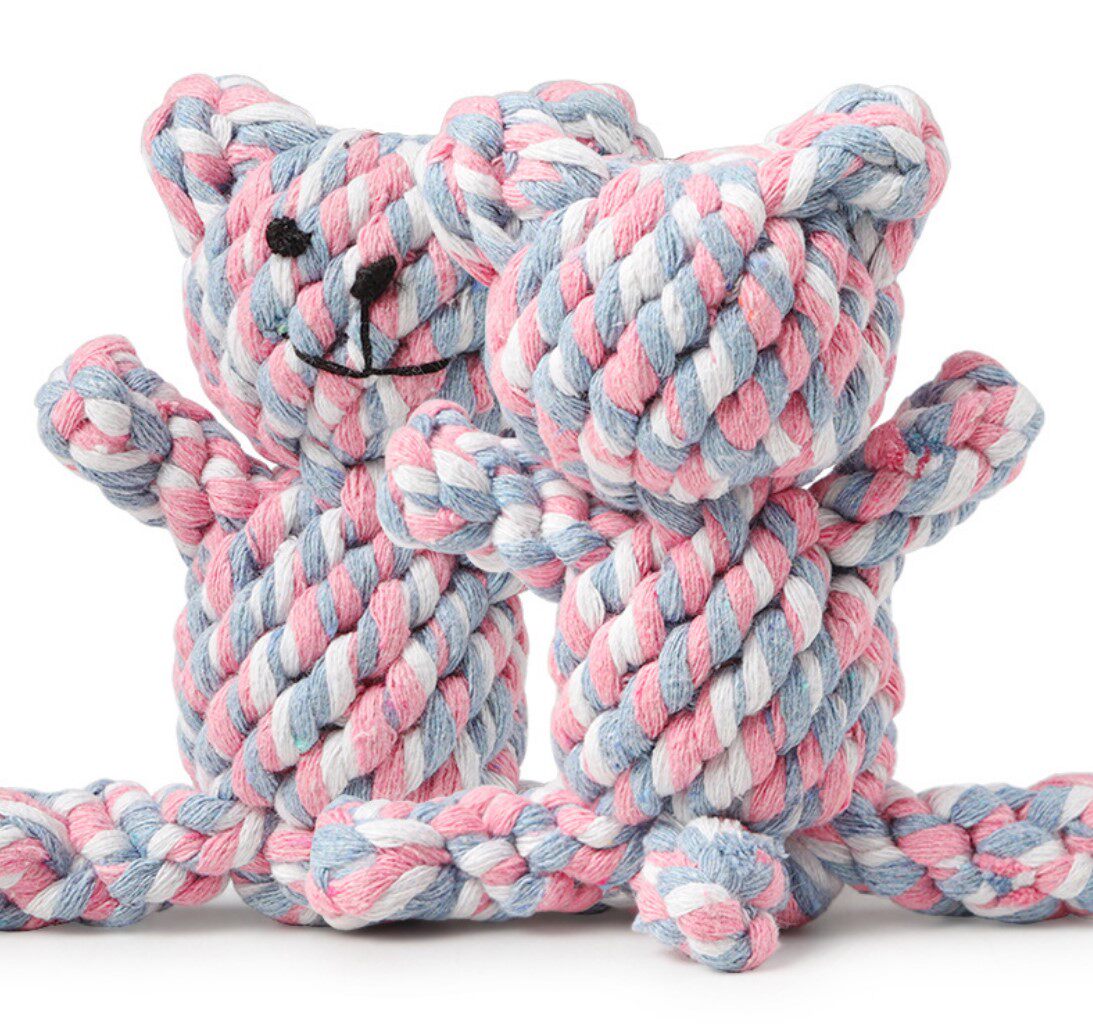 Modeling cotton rope-woven panda pet dog rope knot toy woven animal molar teeth cleaning