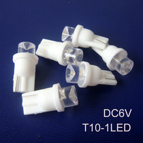 High quality DC6V 6 3V concave head T10 W5W 194 168 LED bulb instrument decoration indicator light