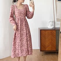 Mularsa Method Temperament Square Collar Dress Woman 2022 Spring new cashew slim and slimmer slimmer dress