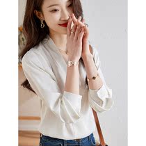 Mularsa Method Satin White Shirt Woman 2022 Early spring New light Skilled Professional Dress Temperament Blouse