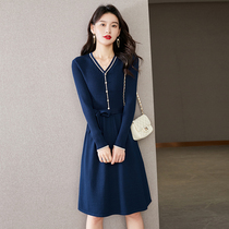 Mularsa method Famous Yuan Knit Dress Dress Woman 2022 Early spring New Body Temperament Little Scents A dresses