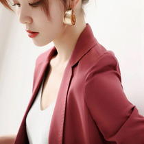 Mularsa Inn Wind Pink Red Little Suit Jacket Woman 2022 Spring new temperament to be a casual Western suit