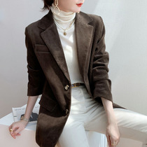 Mularsa Light Core Suede Retro Little Suit Jacket 2022 Early Spring New Womens Clothing Casual Temperament Ssuit Suit