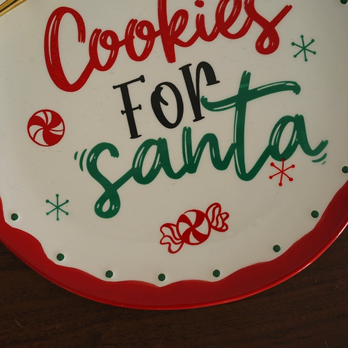 8,5-дюймовая праздничная вечеринка, экспортная европейская ретро-ручная роспись букв, рождественская посуда, западная обеденная тарелка, тарелка для стейка, декоративная тарелка