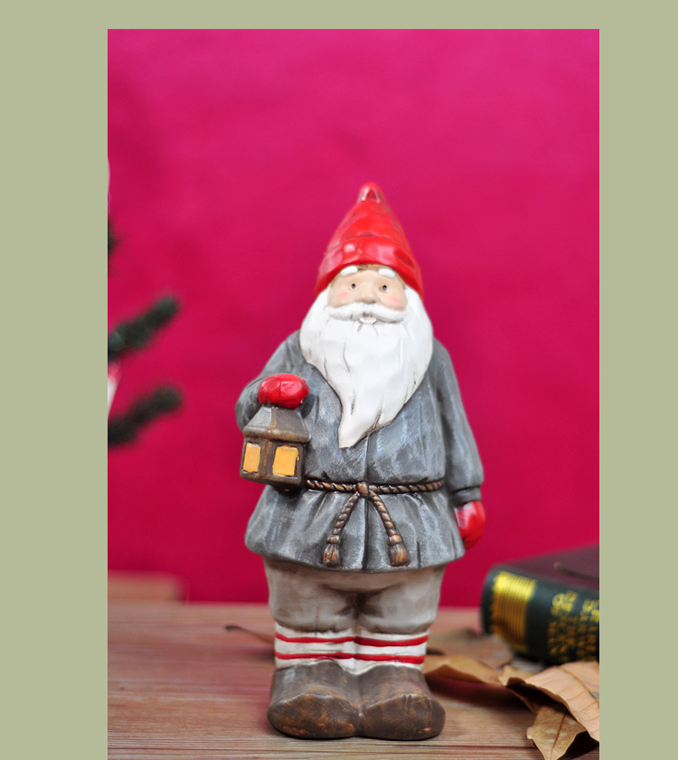 Xuất khẩu trang trí nhà bằng gốm Santa Claus cổ tích sân vườn lớn sân vườn trang trí Giáng sinh quà tặng trang trí phòng khách đẹp