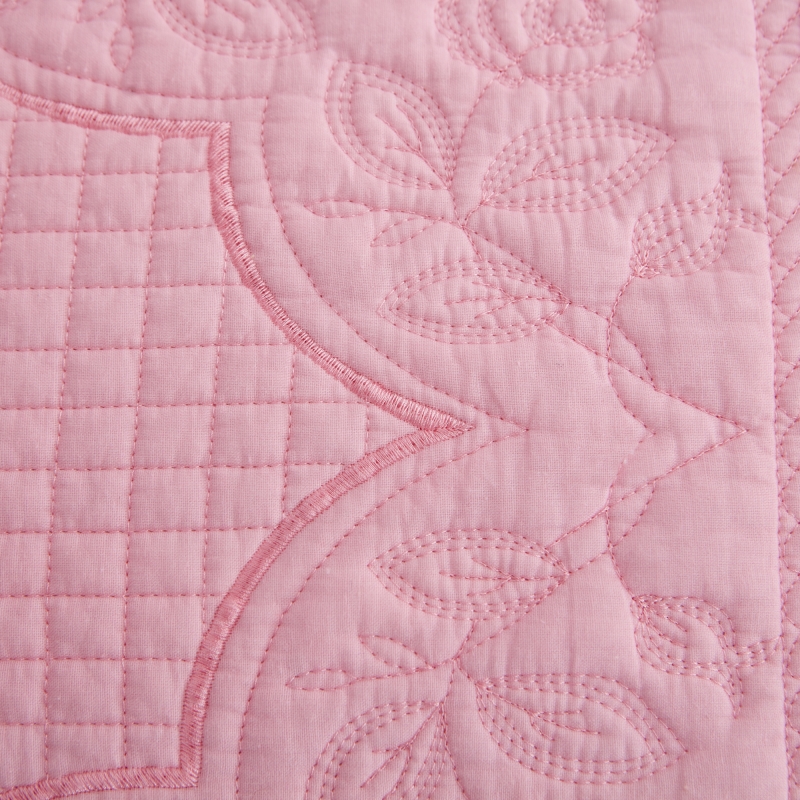 Khăn trải giường bằng vải cotton màu đặc của Mỹ là chăn bông ba mảnh trải giường bằng vải điều hòa có thể giặt được bằng máy ga nệm