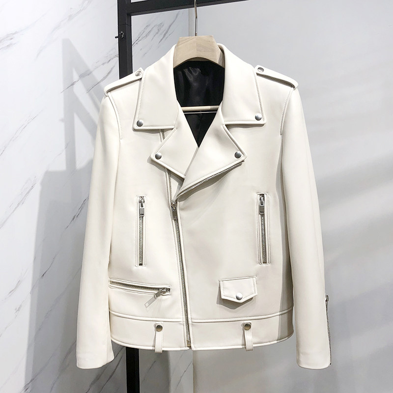 AnnuTrend autumn winter new SLP short Sheep Leather Leather Leather Clothing Locomotive Leather Jacket Jacket Man surges