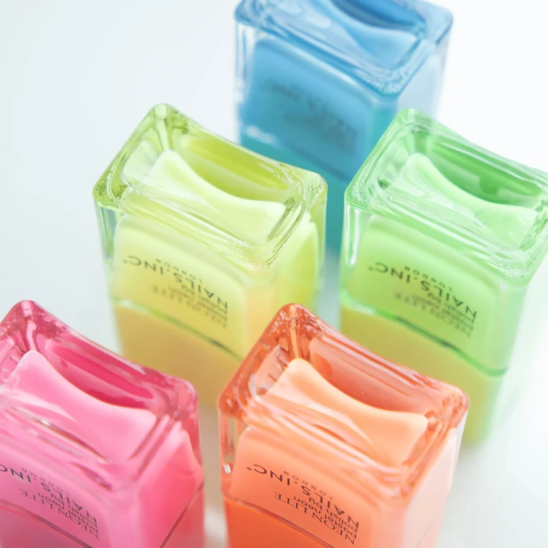 In Stock! Nails Inc Neon Colored Nail Polish Fluorescent Yellow Barbie Pink