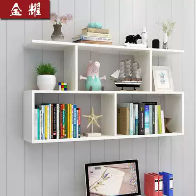 Creative bookshelf Wall shelf Wall-mounted wall bedroom partition book cabinet wine rack Living room modern simple storage cabinet