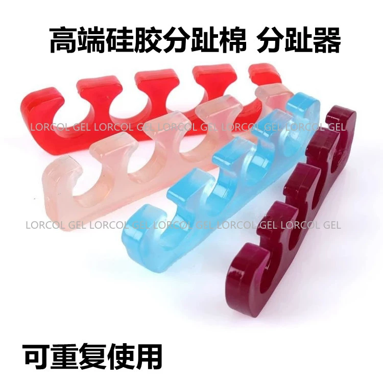 Nghệ thuật vẽ móng tay Silicone Tách ngón chân Bộ tách ngón chân Bộ chỉnh sửa bông vải Tách bông riêng biệt Dụng cụ tách màu hỗ trợ - Công cụ Nail