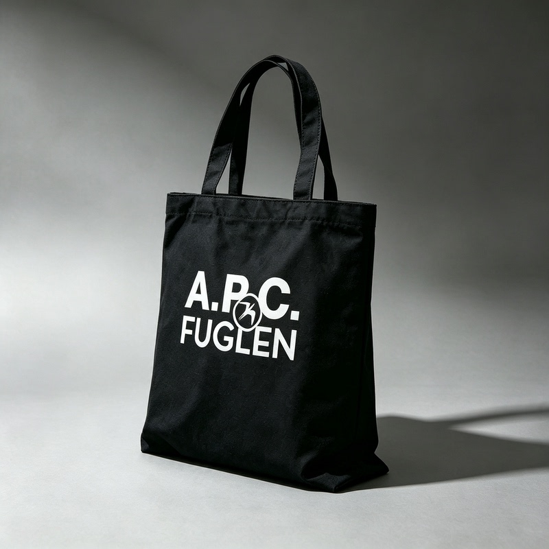 Apc Korean Limited Edition Style Letter Print Canvas Bag Casual Commuting School Tote Bag Shopping Bag for Men and Women