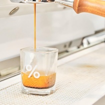 Suitable for setting BLUE ARIBICA BOTTL espresso cup Eespresso glass single cup measuring cup