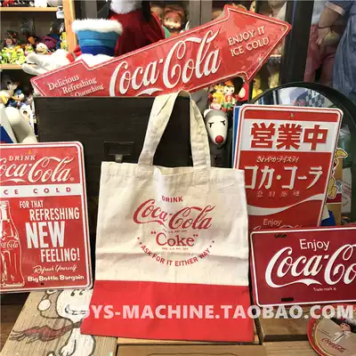 COK0010 American Retro Coca-Cola Canvas Tote Bag Hand bag Year