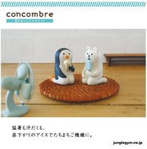 DEC0073 Japanese Japanese wind summer and wind super cute eat ice cream eat ice cream penguin white bear resin ornament