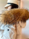 Down jacket for women 2025 new winter thickened and warm white duck down mid-length slim raccoon fur collar winter jacket
