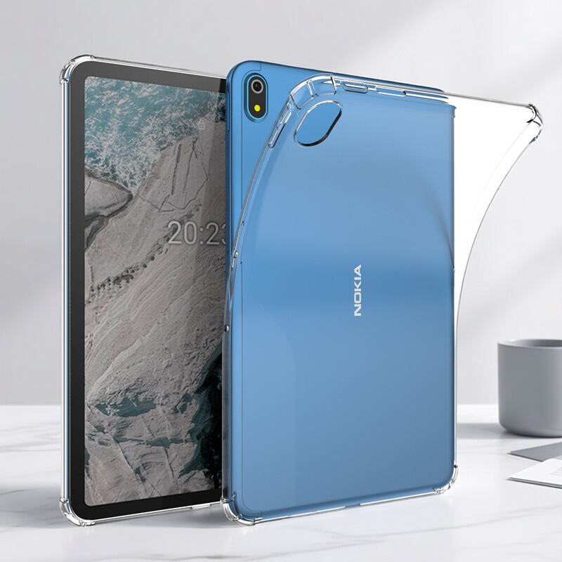 Suitable for Nokia T21 Protective Case, 10.4inch Nokia T20 Tablet Case, Nokiat21 Airbag Anti-Drop T10 Transparent Silicone, 8inch Nokia Soft Case, Lightweight and Fully Covered Suitable for Nokia T21 Protective Case, 10.4inch Nokia T20 Tablet Case, Nokiat21 Airbag Anti-Drop T10 Transparent Silicone, 8inch Nokia Soft Case, Lightweight and Fully Covered