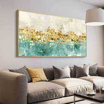 Pure hand-painted oil painting abstract living room hanging painting large horizontal wall painting modern light luxury sofa background wall decorative painting