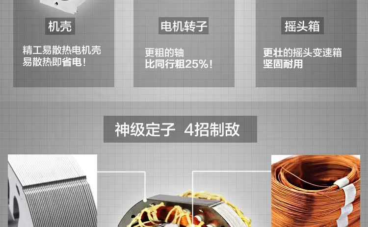 quạt trần đèn Quạt trần kim loại Changan Quạt trần 16 inch 20 inch Quạt trần công nghiệp lắc đầu công suất cao quạt điện - Quạt điện cánh quạt trần