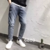 Quần jean nam mùa xuân 2020 Quần jean mỏng màu sáng Hợp thời trang Slim Slim Slim Straight Straight Quần dài Hàn Quốc - Quần jean Quần jean
