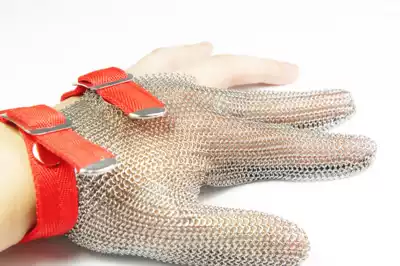 Three-finger steel wire gloves cut-resistant gloves labor protection supplies HANDSAFE anti-chainsaw woodworking saw slaughtering fish factory