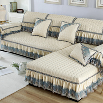 European style Four Seasons universal sofa cover fabric non-slip simple modern sofa cushion cushion backrest set of non-slip winter