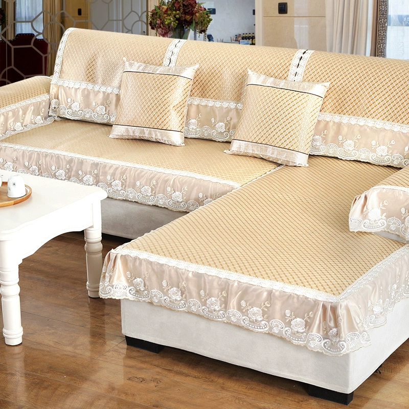 Sofa đệm mùa hè mat mát mat Châu Âu băng lụa tre mat phòng khách mùa hè mây mây vải chống trượt đệm da - Ghế đệm / đệm Sofa