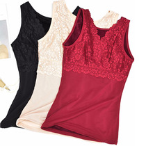 Large code warm vest woman plus suede thickened V collar lingerie plus obesity mm200 catbreasts for breast and cold in pregnant women