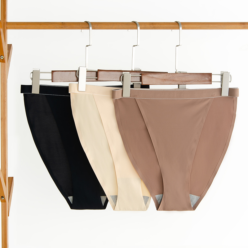 Plus Size Women's Ice Silk Briefs, Mid-High Waist, Split Crotch, Sexy Thong, Quick-Drying, Extra Large for Plus-Size Women Plus Size Women's Ice Silk Briefs, Mid-High Waist, Split Crotch, Sexy Thong, Quick-Drying, Extra Large for Plus-Size Women