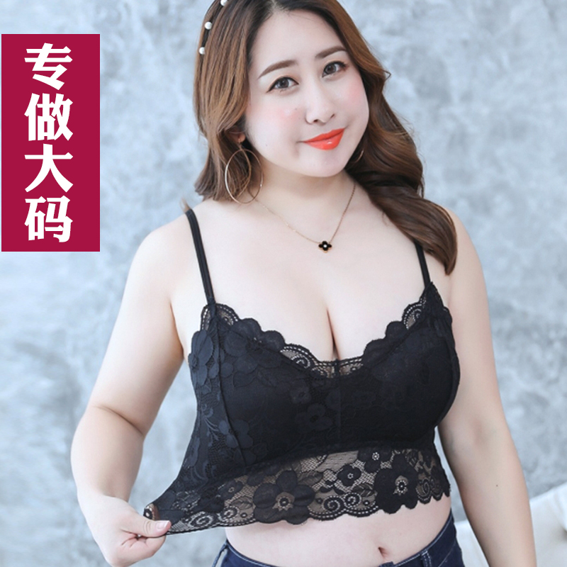 Large size wrap chest tube top beauty vest vest bottoming camisole female V-neck sexy belt chest pad fat mm200 catties summer