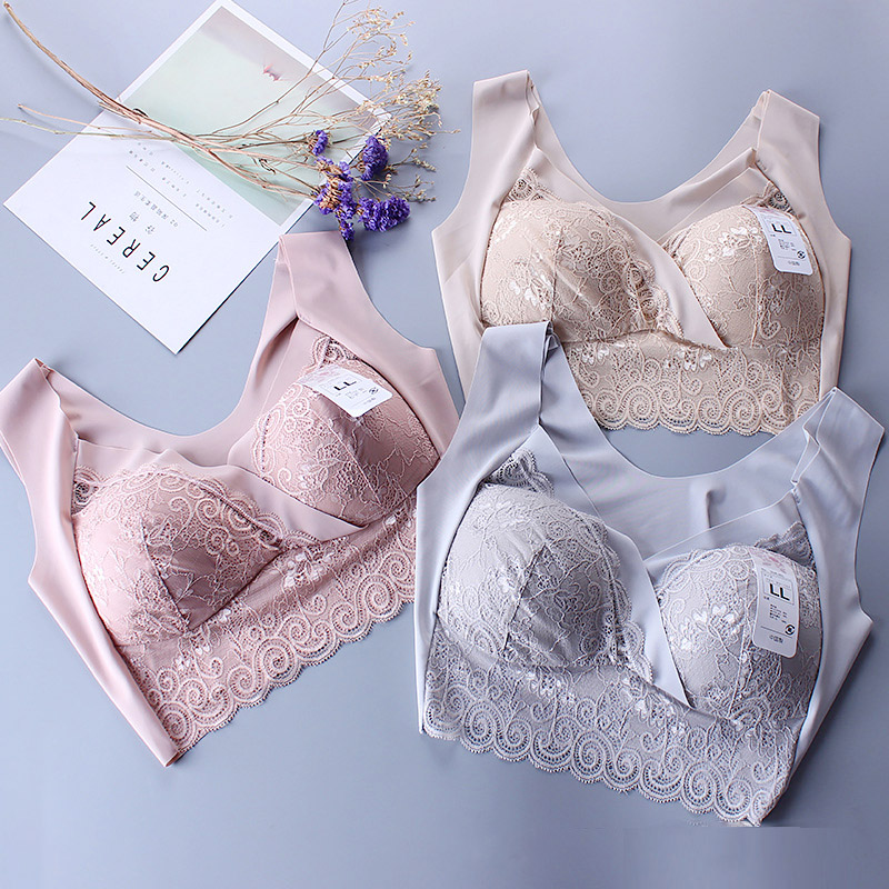 200 catty SIZE UNDERWEAR NO STEEL RING FIXED CUPS BIG CHEST EXPATS SMALL UNSCARRED VEST STYLE BRA BEAUTY BACK FAT MM